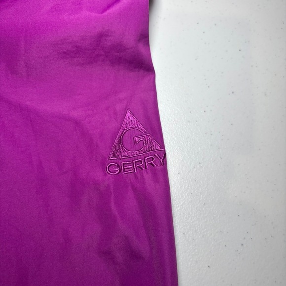 Gerry Fuchsia‎ Hot Pink Full Zip Hooded Raincoat Jacket Medium Zipped Pockets - Picture 6 of 14